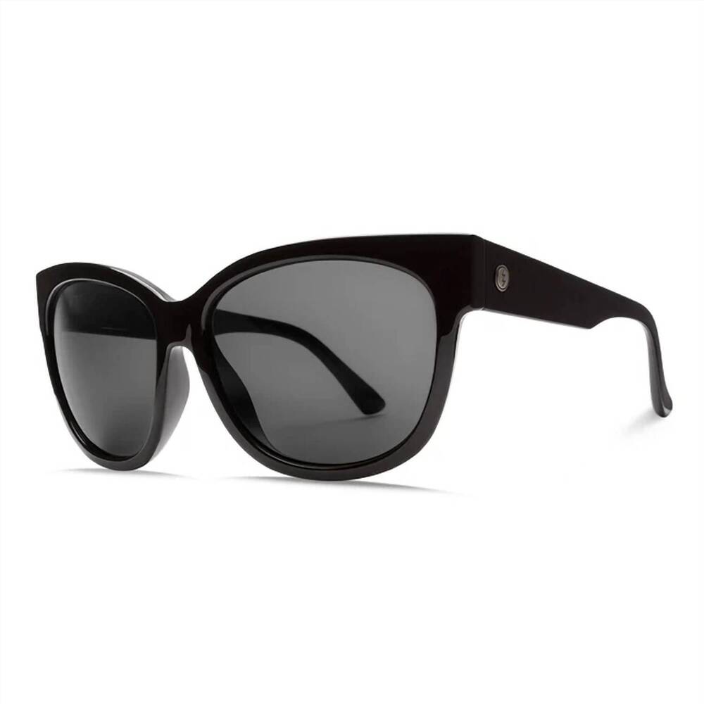 NEW ELECTRIC LABEL men's danger cat eye polarized sunglasses in gloss black ohm